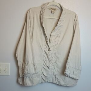 Vintage Linen Blazer 3X